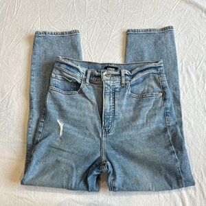 Express Light Blue Denim Ankle High Rise Mom Jean size 4R
